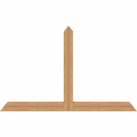 Ekena Millwork Portland Timber Gable Bracket, Western Red Cedar, 84"W x 53"H x 5 1/2"D x 5 1/2"F, 15/12 Pitch GBW084X53X0606POR00SWR